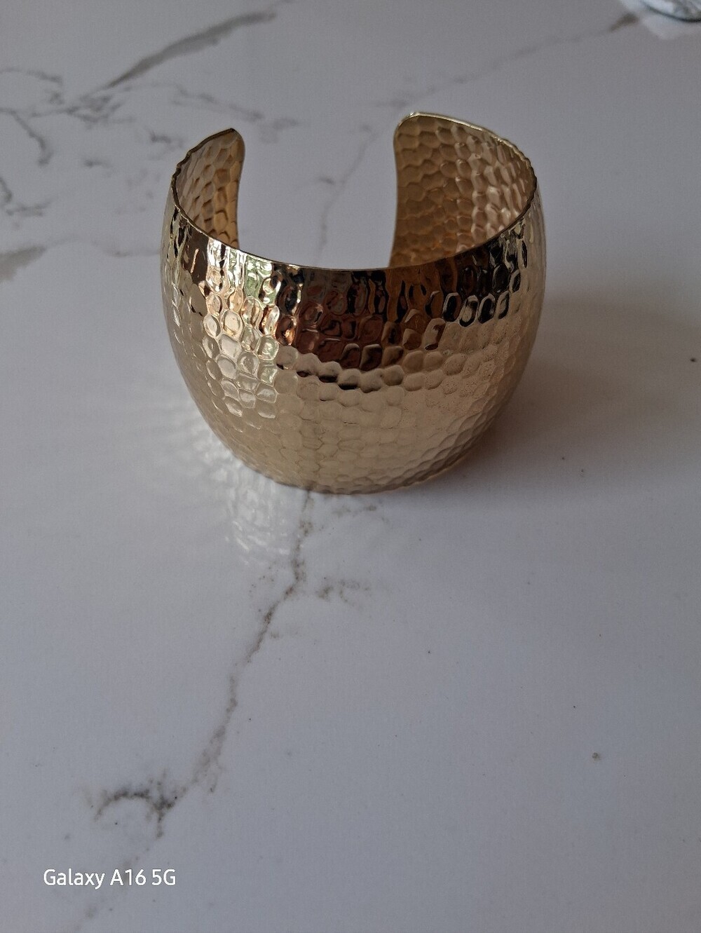 Hammered Gold-tone Cuff Bracelet